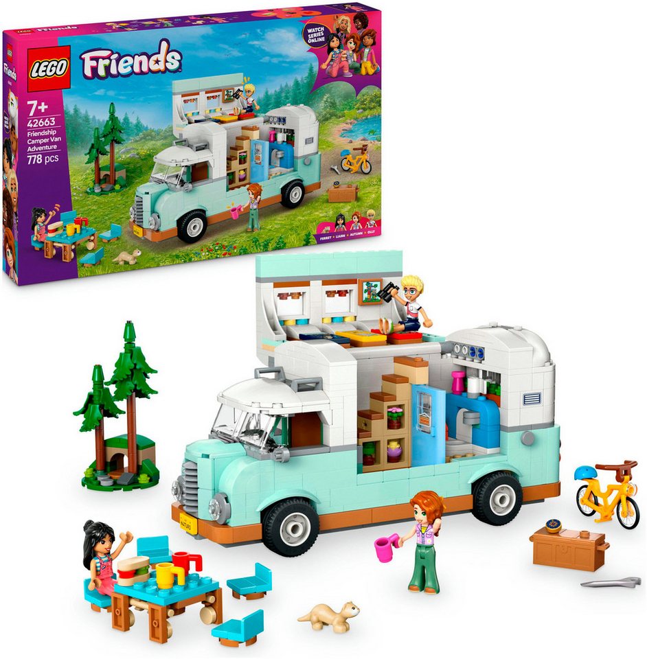 LEGO® Wohnmobil (42663), LEGO Friends Konstruktionsspielsteine, (778 St), Made in Europe