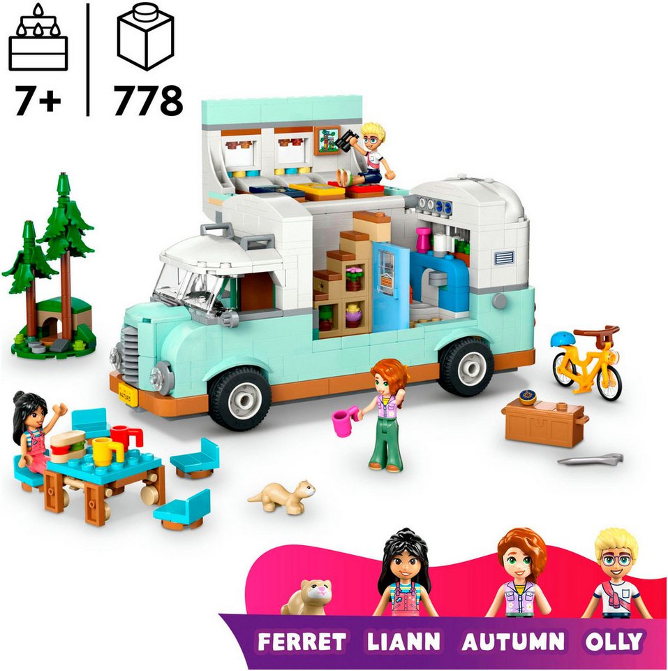 LEGO® Wohnmobil (42663), LEGO Friends Konstruktionsspielsteine, (778 St), Made in Europe