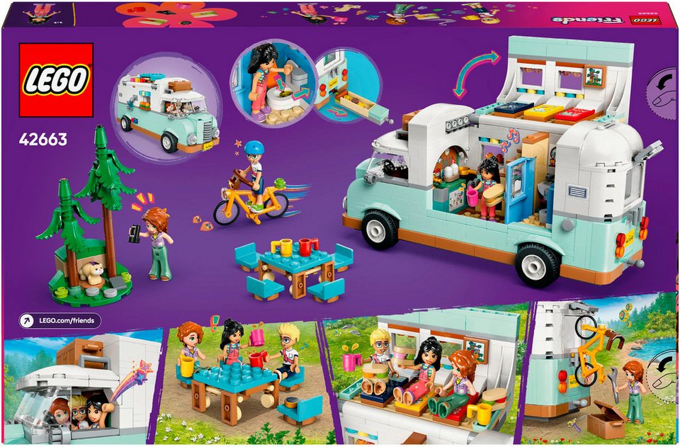 LEGO® Wohnmobil (42663), LEGO Friends Konstruktionsspielsteine, (778 St), Made in Europe
