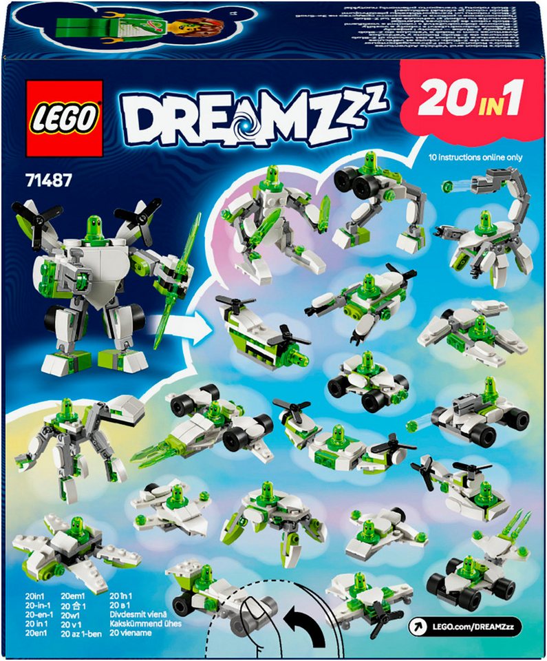 LEGO® Z-Blob's Roboter- und Fahrzeugabenteuer (71487), LEGO DREAMZzz Konstruktionsspielsteine, (121 St), Made in Europe