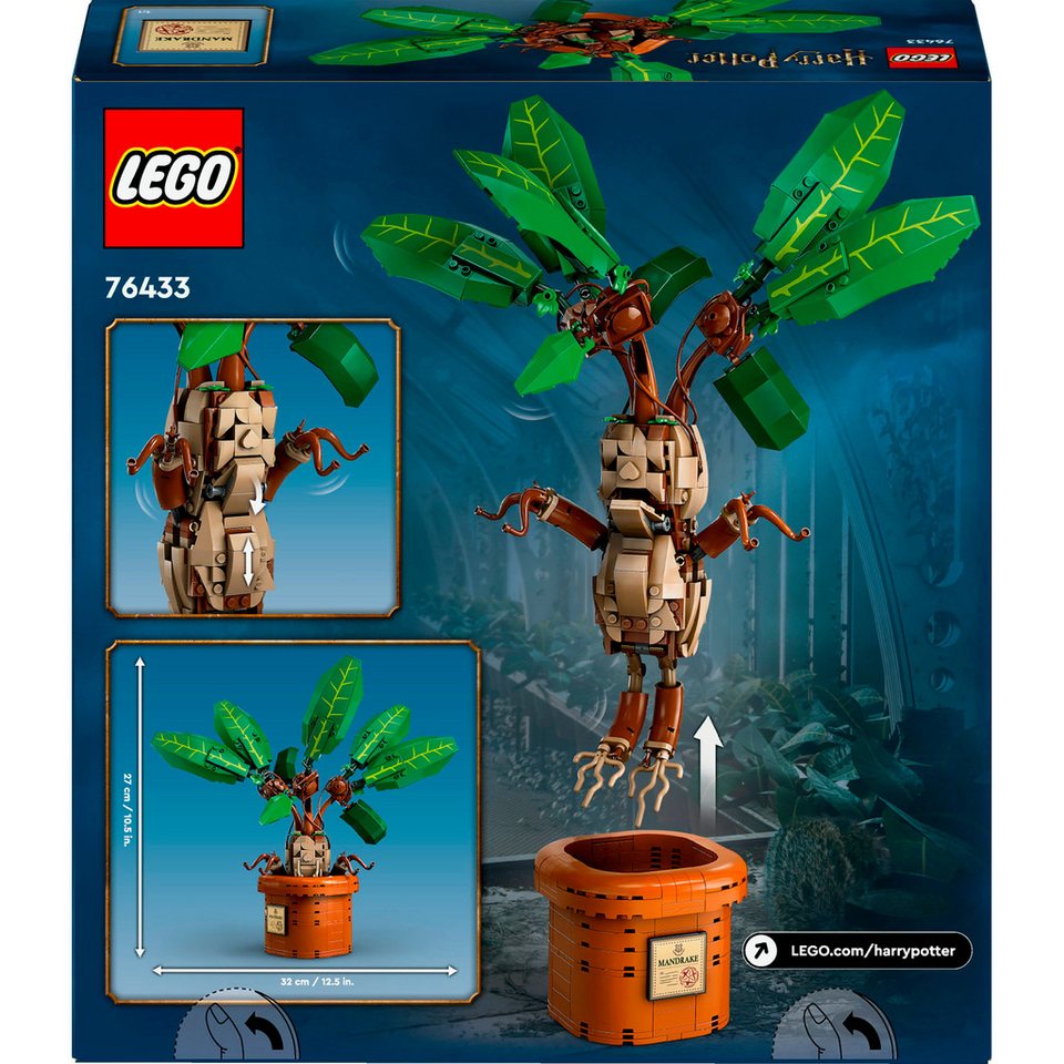 LEGO® Zaubertrankpflanze: Alraune (76433), LEGO Harry Potter™ Konstruktionsspielsteine, (579 St), Made in Europe