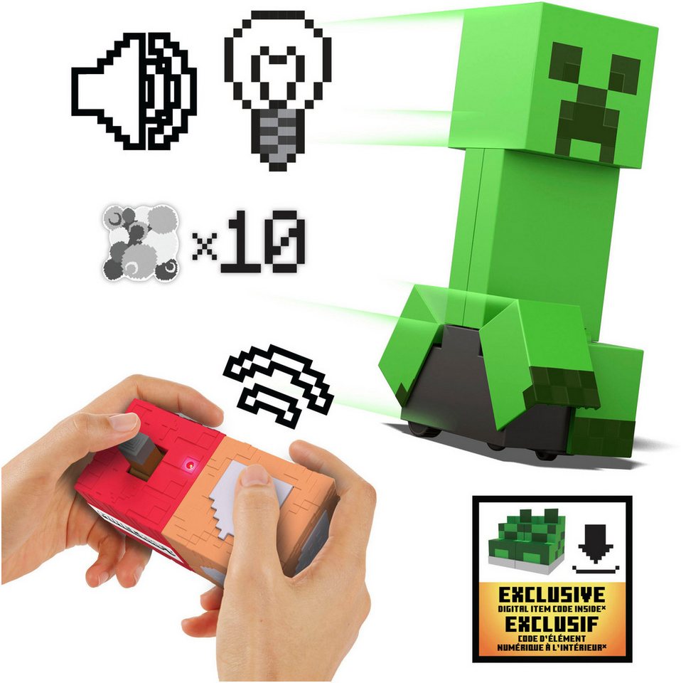 Mattel® Actionfigur MINECRAFT explodierender, ferngesteuerter Creeper, mit Licht und Sound