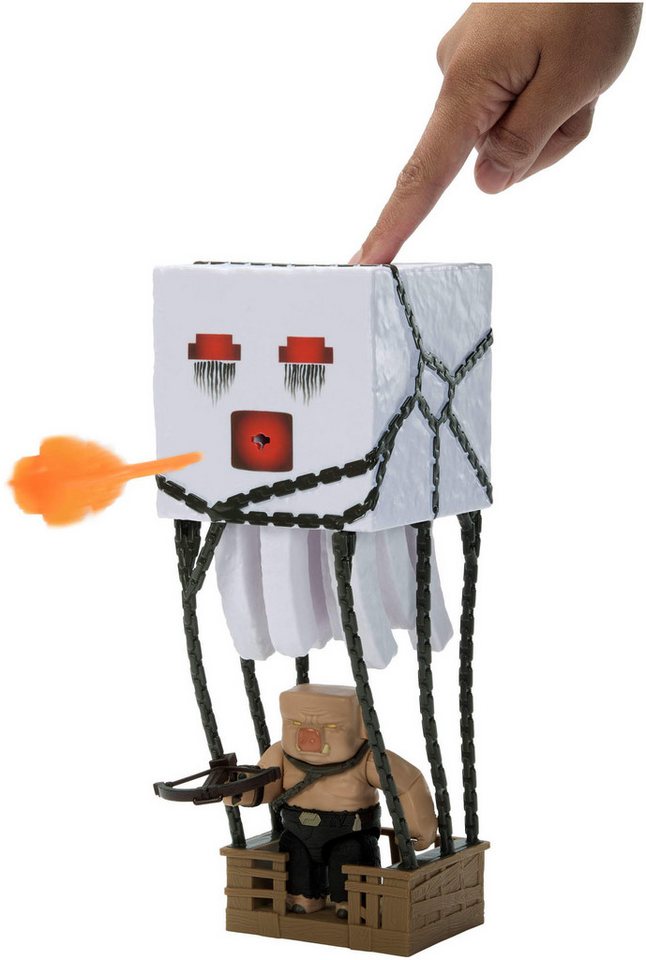 Mattel® Actionfigur Minecraft Ghast mit Feuerattacke, (Set), mit Lichteffekten, Geräusche und mehr