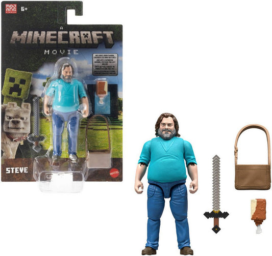 Mattel® Actionfigur Minecraft Steve, (Set)