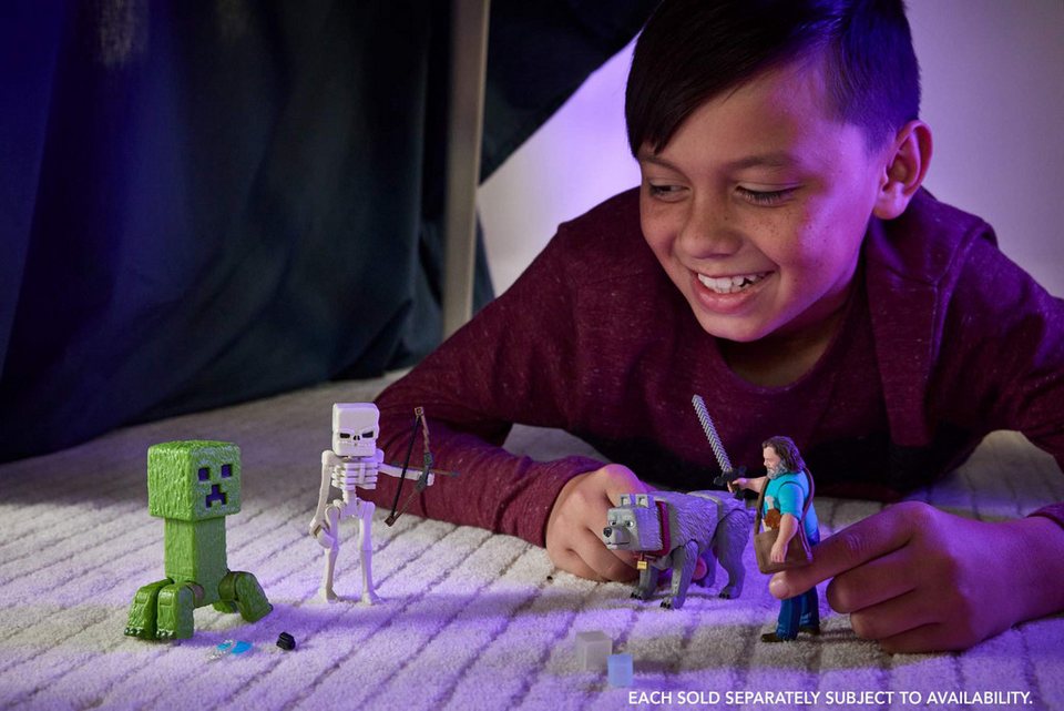 Mattel® Actionfigur Minecraft Steve, (Set)