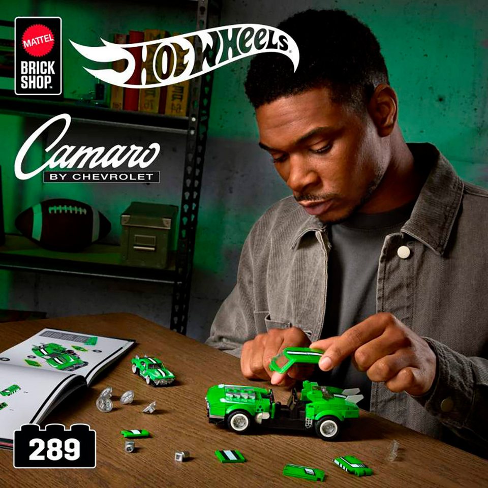 Mattel® Modellbausatz Mattel Brick Shop Hot Wheels, SPEED SERIES CAMARO, Maßstab 1:32, (289-tlg)