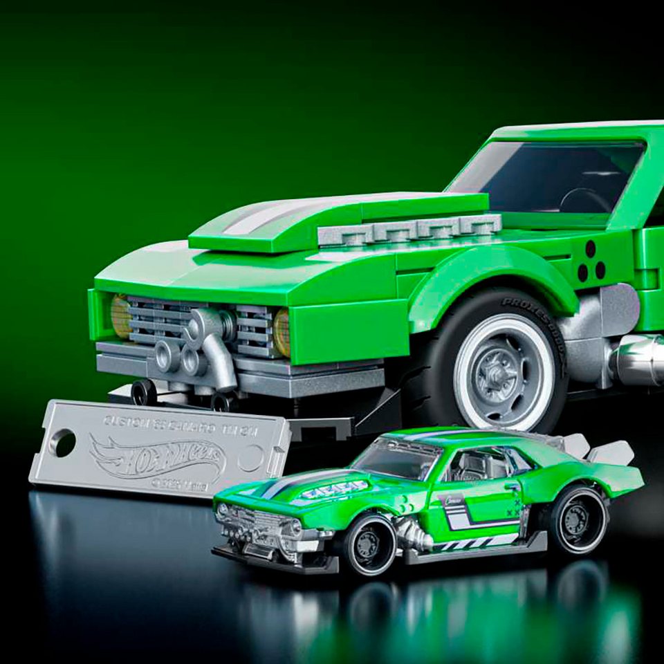 Mattel® Modellbausatz Mattel Brick Shop Hot Wheels, SPEED SERIES CAMARO, Maßstab 1:32, (289-tlg)