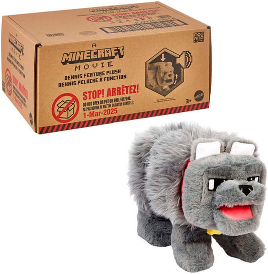 Mattel® Plüschfigur Minecraft, Dennis the Wolf Deluxe, mit Sound