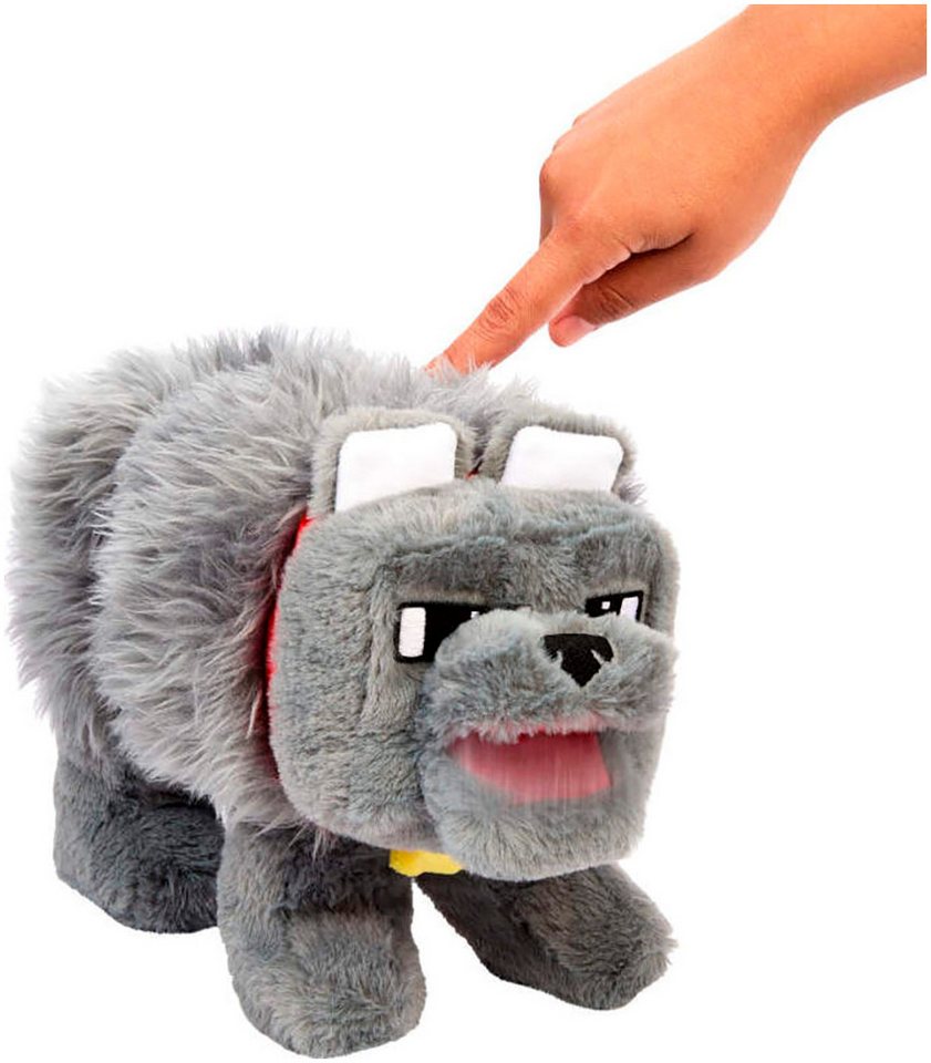 Mattel® Plüschfigur Minecraft, Dennis the Wolf Deluxe, mit Sound