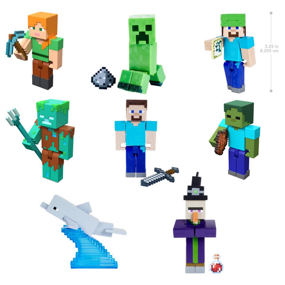 Mattel® Spielfigur Figur MINECRAFTen Craft A Block sortiert