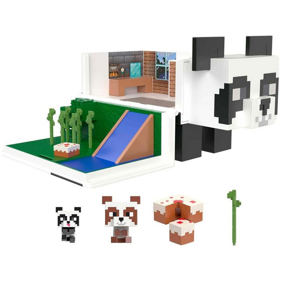 Mattel® Spielwelt Mattel HLL25 - Minecraft - Mob Head Minis - Panda 2 in 1 Spielset