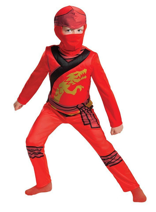 Metamorph Kostüm Lego Ninjago - Kai Basic Kostüm für Kinder, Einfaches aber effektives Ninja-Kostüm im Lego-Look