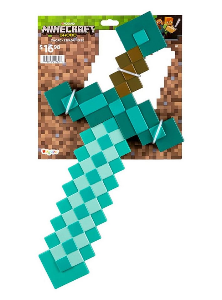 Metamorph Kostüm Minecraft Schwert, Die ikonische Pixel-Waffe aus dem beliebten 3D-Game