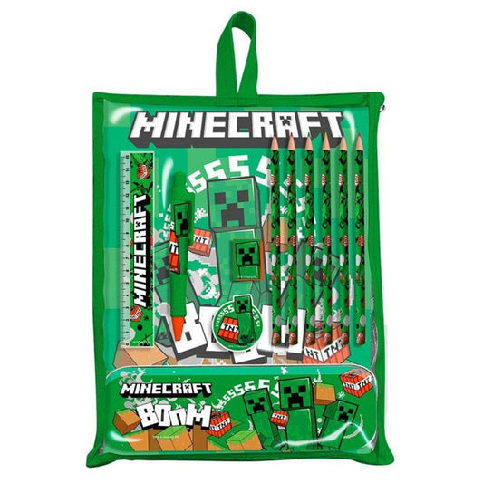 Minecraft Kreativset Minecraft Boom Schreibwarenset mit Halter