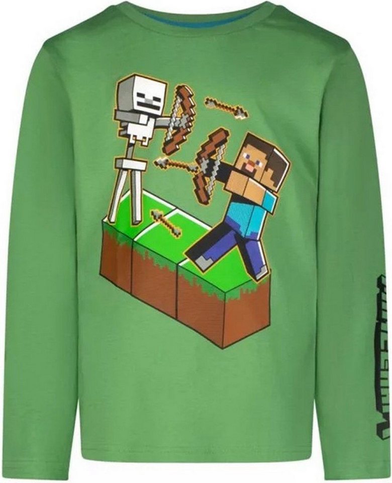 Minecraft Langarmshirt 2x Minecraft Langarm T-Shirts Sweatshirts Kinder Zocker Gamer