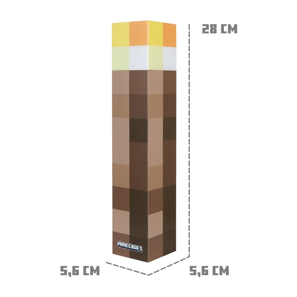 Minecraft LED Dekolicht - Deko für Minecraft Fans - Dekolampe, aufladbarer Akku, LED fest integriert