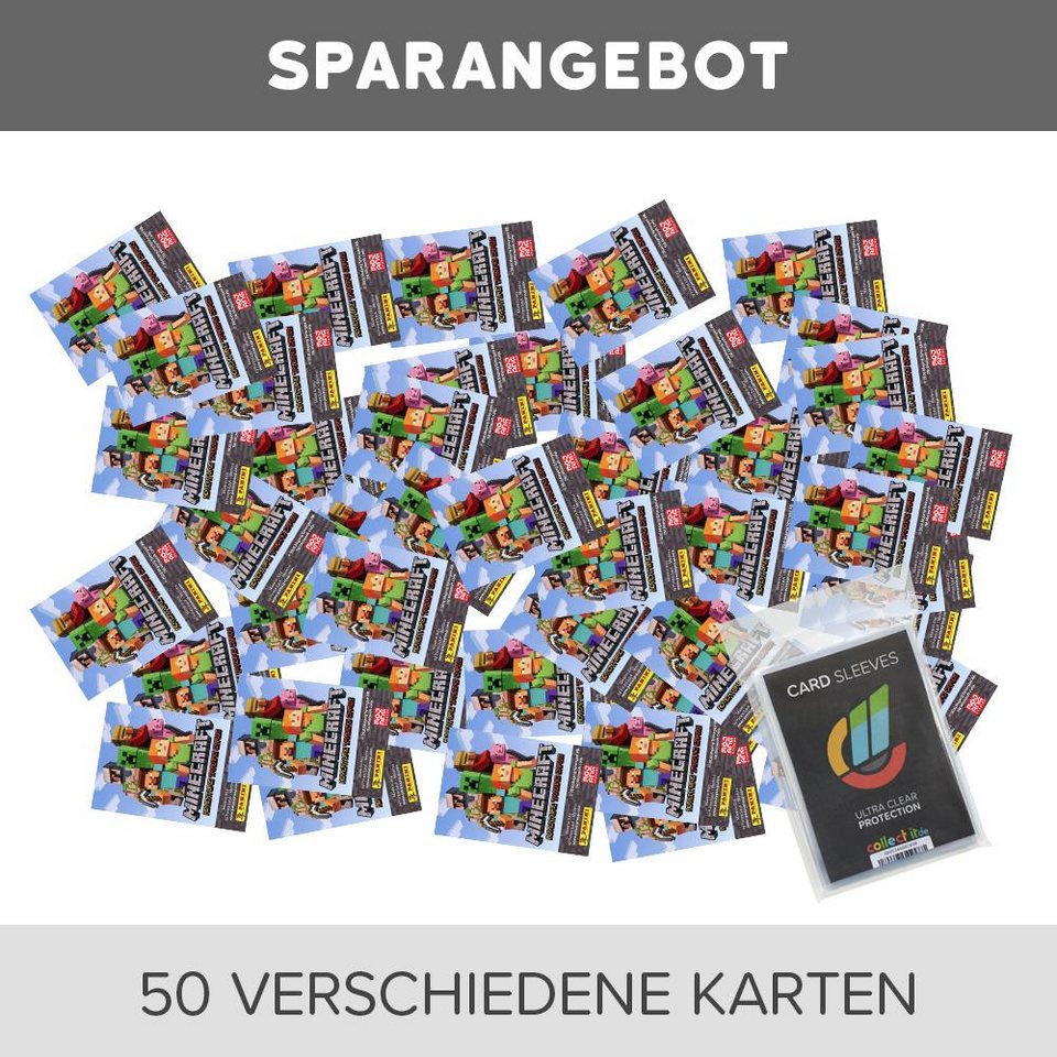 Minecraft Sammelkarte Minecraft Trading Cards - 50 verschiedene, zufällige Karten