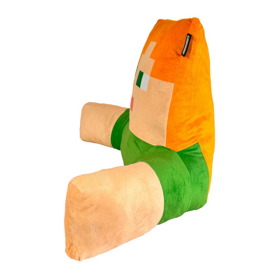 Minecraft Sitzkissen - praktisches Lesekissen mit Rückenlehne - in 3 versch. Designs, Relaxkissen aus weichem Samt mit Rückenlehne - Perfekt zum Entspannen