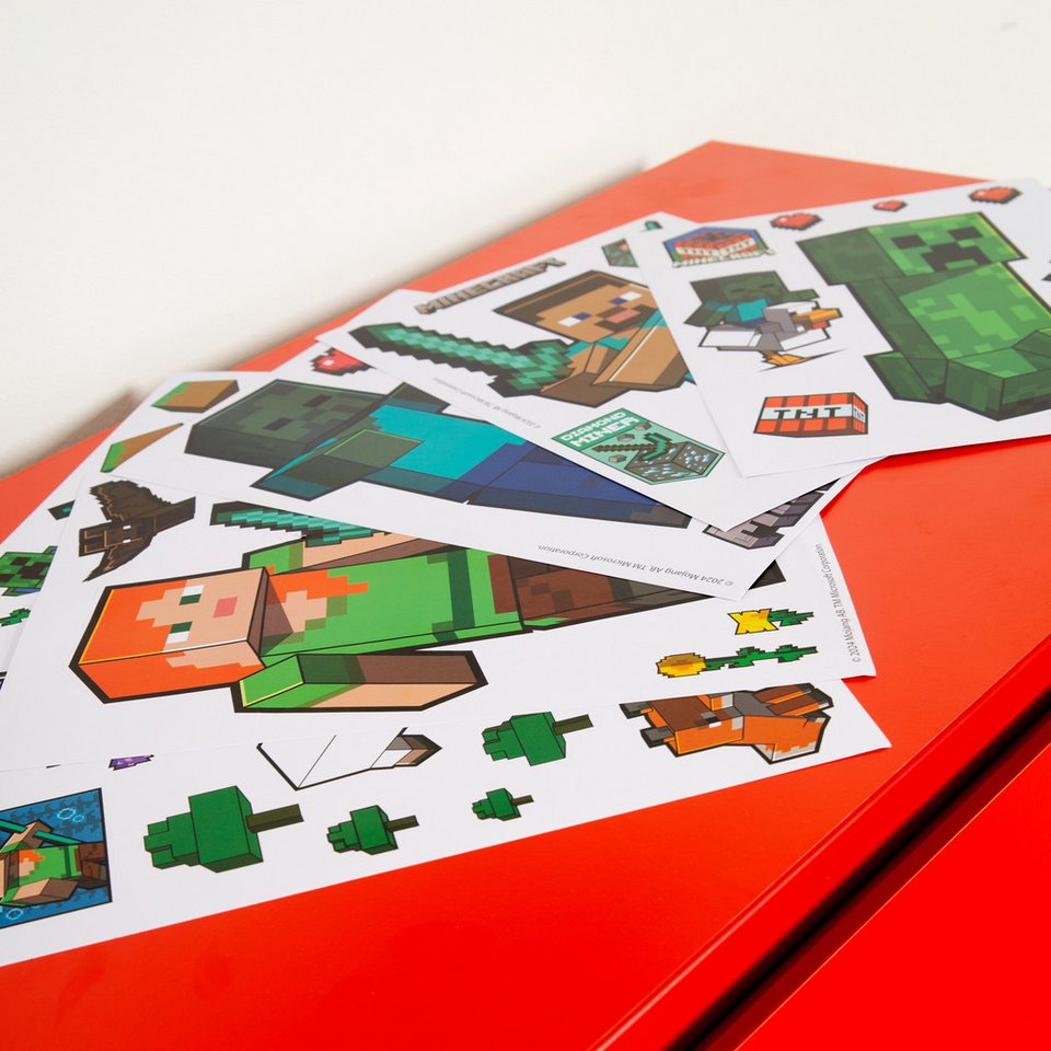 Minecraft Wandtattoo - Sticker Minecraft-Charakter, selbtklebende Vinylfolie, über 50 verschiedene Minecraft Motive - u.a. Alex, Steve, Creeper