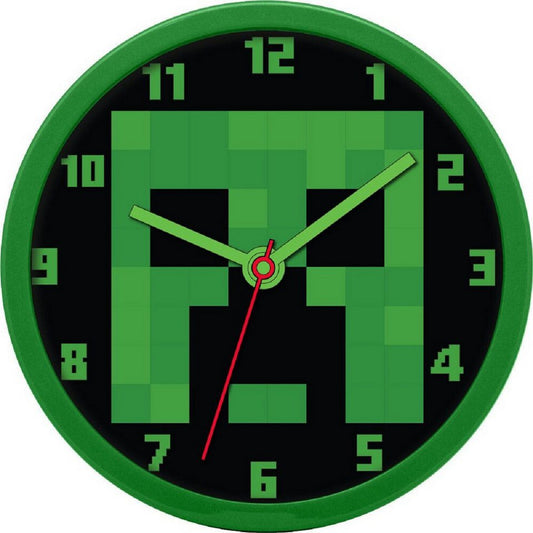 Minecraft Wanduhr Minecraft analoge Wanduhr mit 25cm Durchmesser Stilvolle Zeitmessung