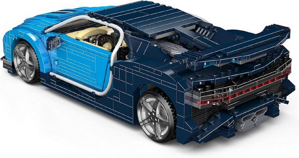 Mould King 10111 Sportwagen MOC Klemmbausteine 1222 Teile Konstruktionsspielsteine, (Set, 1222 St)