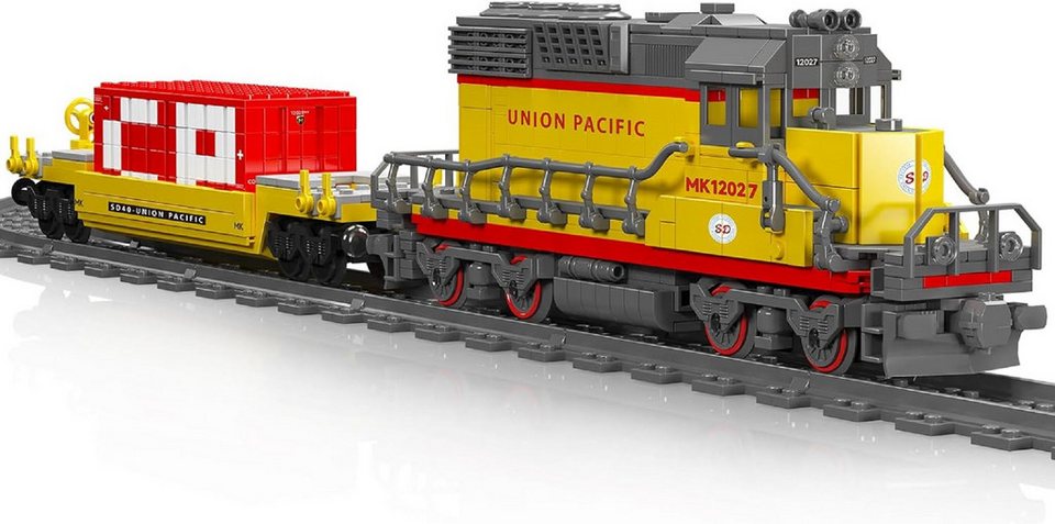Mould King 12027 Ferngesteuerter Zug Eisenbahn Moc Klemmbausteine 1170 Teile Konstruktionsspielsteine, (Set, 1170 St)