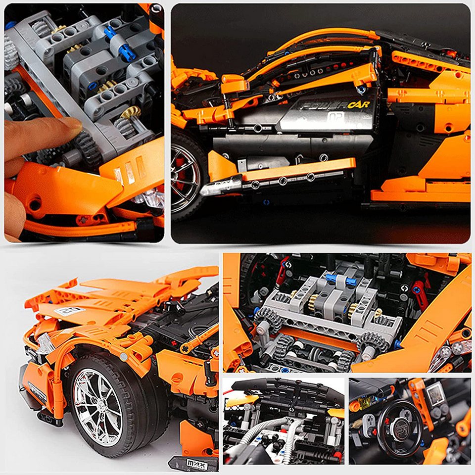 Mould King 13090S Sportwagen Modell 1:8 MOC Klemmbausteine 3228 Teile Konstruktionsspielsteine, (Set)