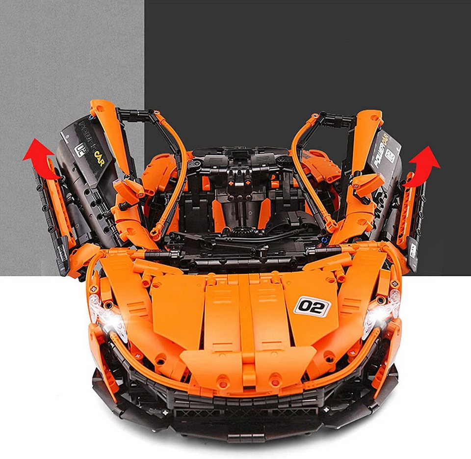 Mould King 13090S Sportwagen Modell 1:8 MOC Klemmbausteine 3228 Teile Konstruktionsspielsteine, (Set)