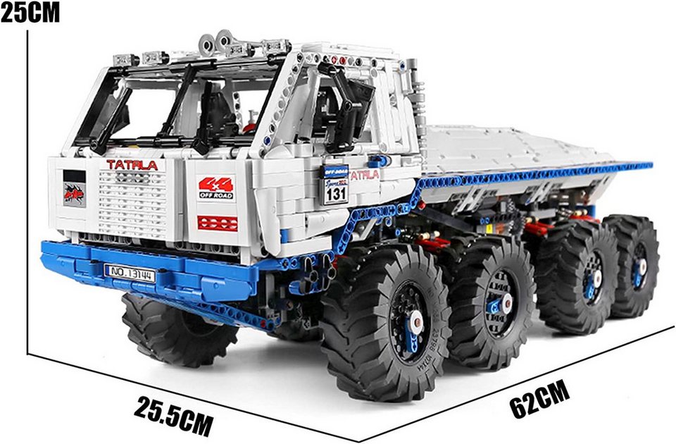 Mould King 13144 Ferngesteuerter Tow Offroad Truck MOC Klemmbausteine 3647 Teile Konstruktionsspielsteine, (Set, 3647 St)