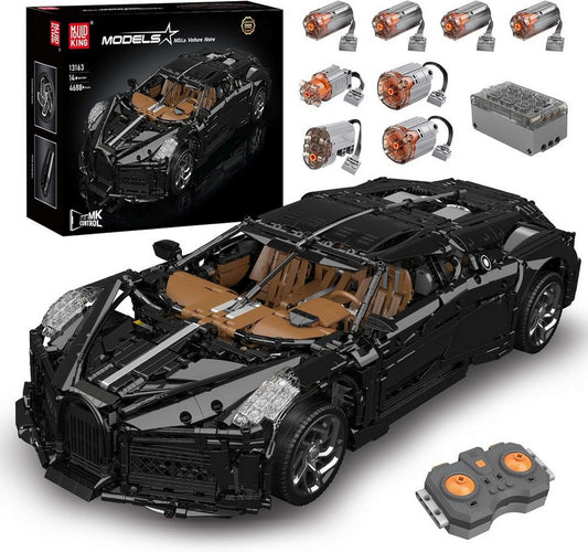 Mould King 13163S Sportwagen Modell 1:8 MOC Klemmbausteine 4688 Teile Konstruktionsspielsteine, (Set, 4688 St)