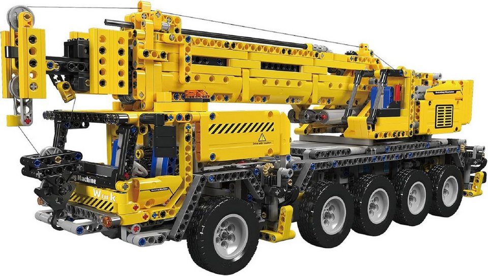 Mould King 17047 Ferngesteuerter Lkw Kran Moc Klemmbausteine 2688 Teile Konstruktionsspielsteine, (Set, 2688 St)