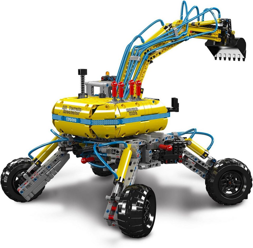 Mould King 17060 Ferngesteuerter Geländebagger MOC Klemmbausteine 1392 Teile Konstruktionsspielsteine, (Set, 1392 St)