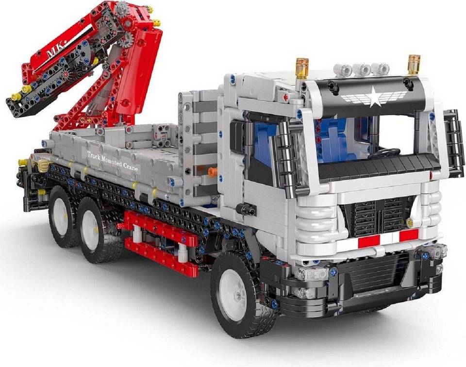 Mould King 17063 Ferngesteuerter Kran LKW MOC Klemmbausteine 2530 Teile Konstruktionsspielsteine, (Set, 2530 St)