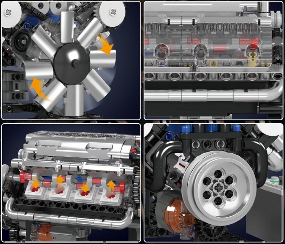 Mould King Mould King 10088S V8 Motor mit 535 Teilen mit Remote Control Konstruktions-Spielset, (535 St)