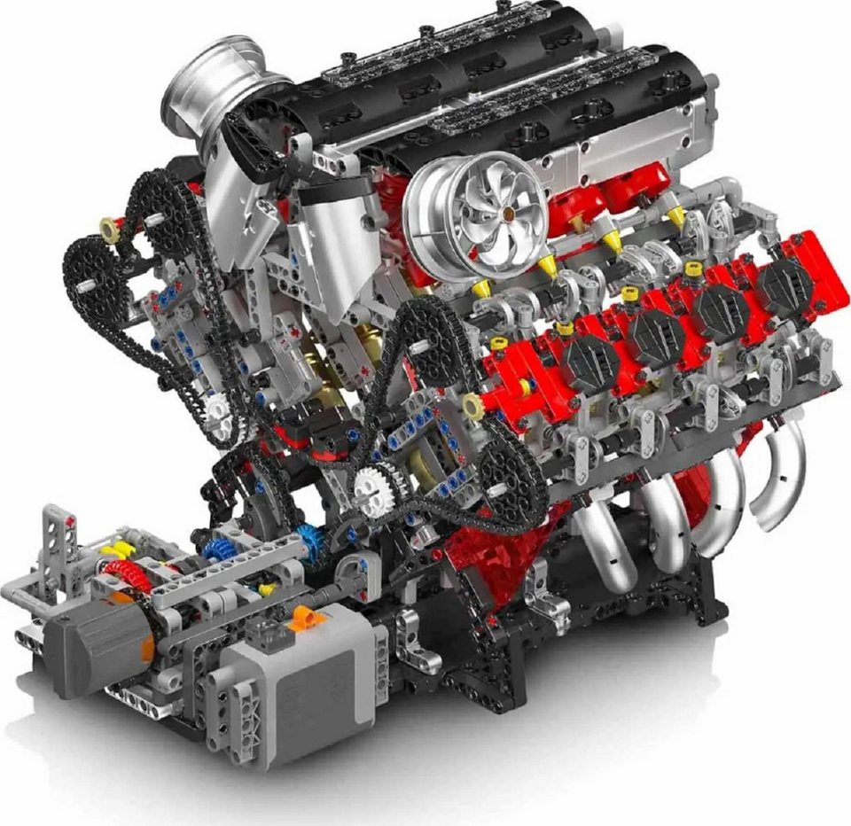 Mould King Mould King 10130 V8 F488 Motor mit 2.718 Teilen Konstruktions-Spielset, (2718 St)