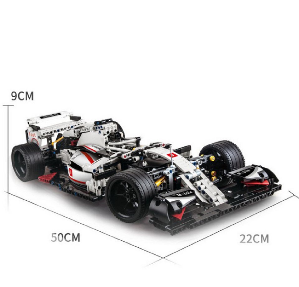 Mould King Mould King 13117 F1 Rennwagen Formel Eins 1.235 Teile Sportwagen Konstruktions-Spielset, (1235 St)
