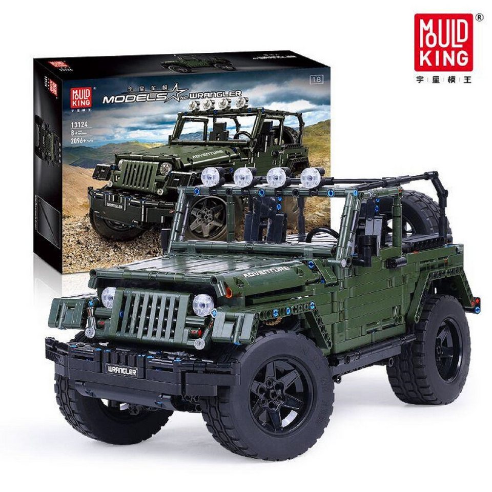 Mould King Mould King 13124 Jeep Wrangler Rubicon Sportwagen 2.096 Teile Konstruktions-Spielset, (2096 St)