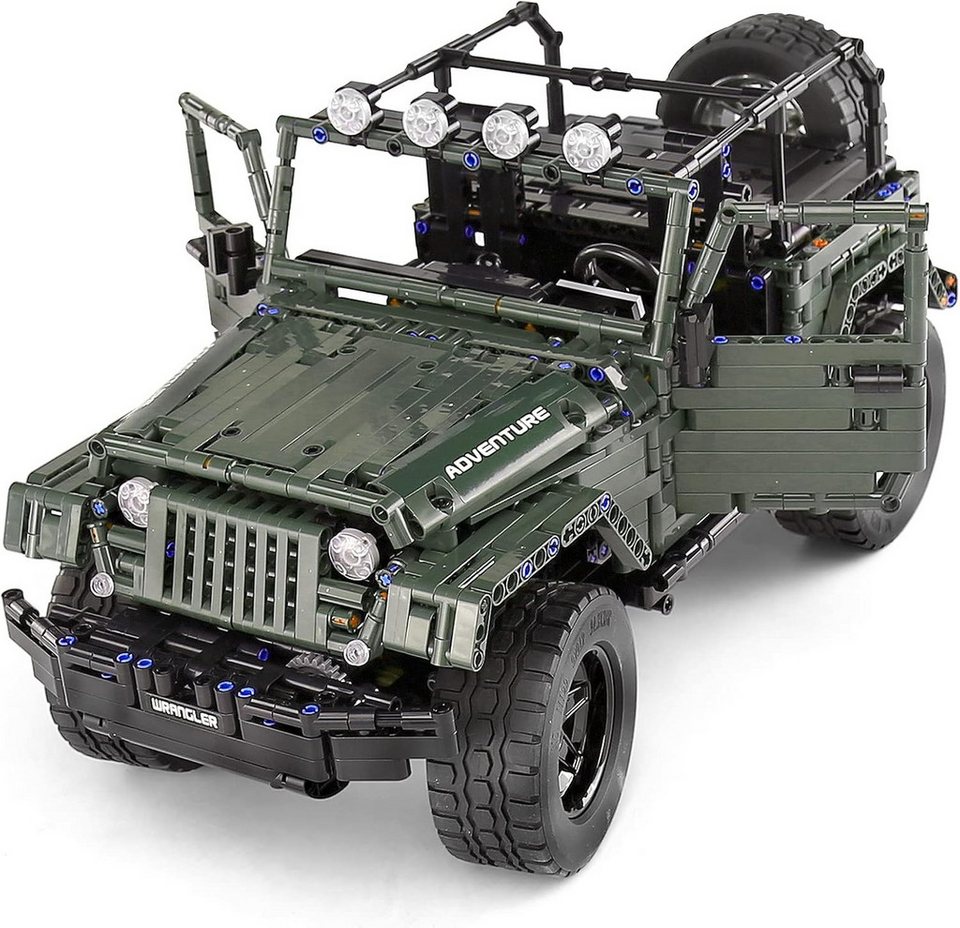 Mould King Mould King 13124 Jeep Wrangler Rubicon Sportwagen 2.096 Teile Konstruktions-Spielset, (2096 St)
