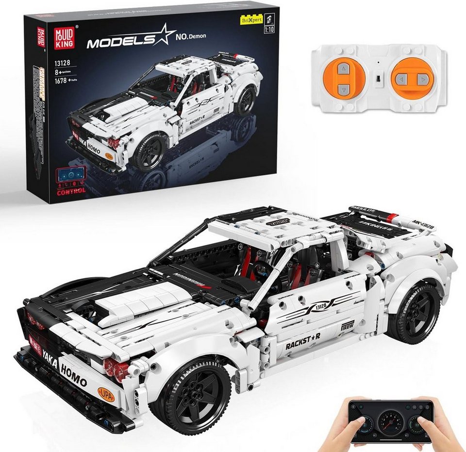 Mould King Mould King 13128 Demon Muscle Car - Technik Modell - Sportwagen Konstruktionsspielsteine, (1678 St)