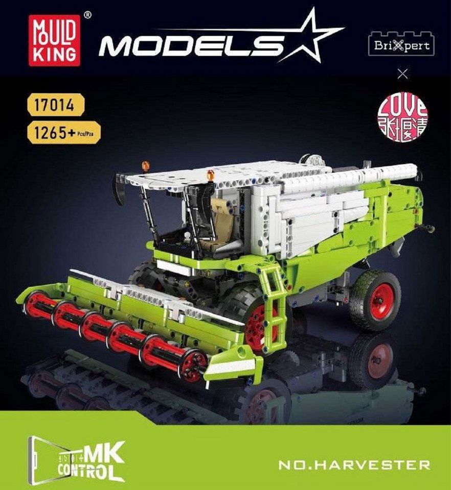 Mould King Mould King 17014 Mähdrescher 1265 Teile RC-Control Harvester Konstruktions-Spielset, (1265 St)