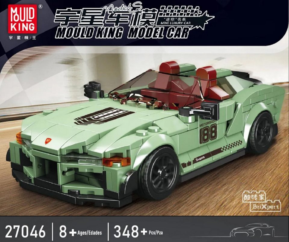 Mould King Mould King 27046S Speed Champion Supra Cabriolet 348 Teile Konstruktions-Spielset, (348 St)