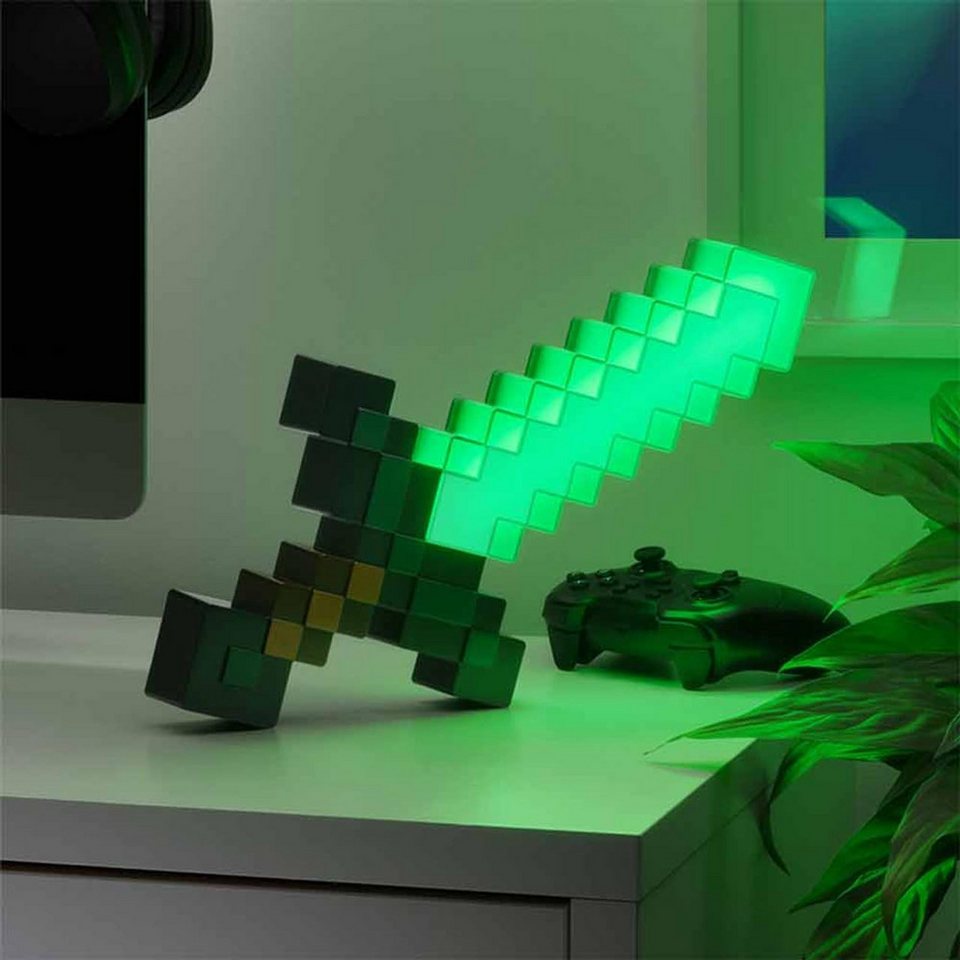 Paladone Dekolicht Minecraft Diamantschwert Licht, LED fest integriert, verschiedene Lichtmodi