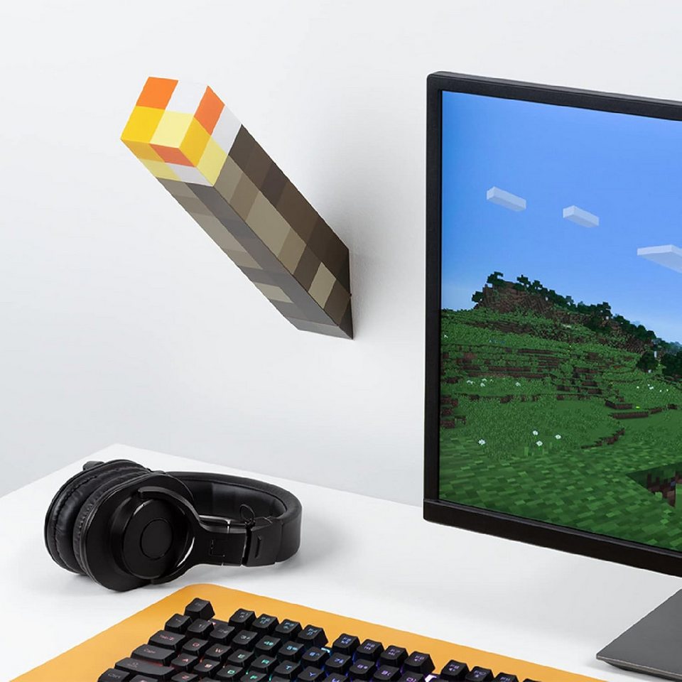 Paladone Dekolicht Minecraft Fackel-Licht, LED fest integriert, 2 Lichtmodi
