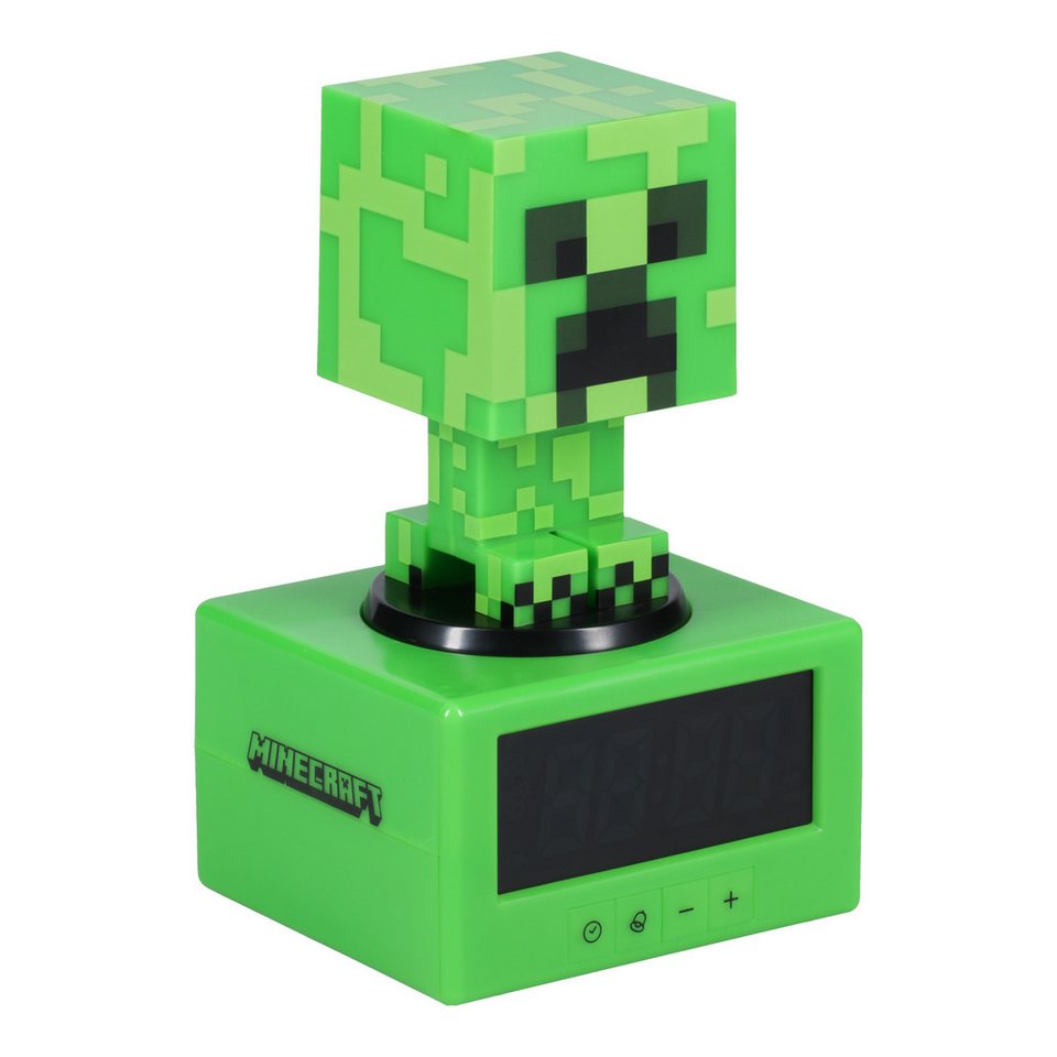 Paladone Kinderwecker Minecraft Creeper Wecker - Offiziell Lizenziertes Icon Nachtlicht spielt iconische In-Game Sounds