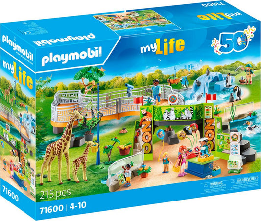 Playmobil® Mein großer Erlebnis-Zoo (71600), My Life, 50 Jahre Konstruktions-Spielset, (215 St), Made in Europe