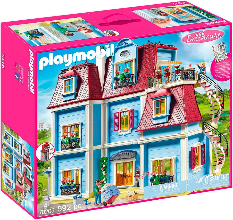 Playmobil® Mein Großes Puppenhaus (70205), Dollhouse Konstruktions-Spielset, (592 St), Made in Germany