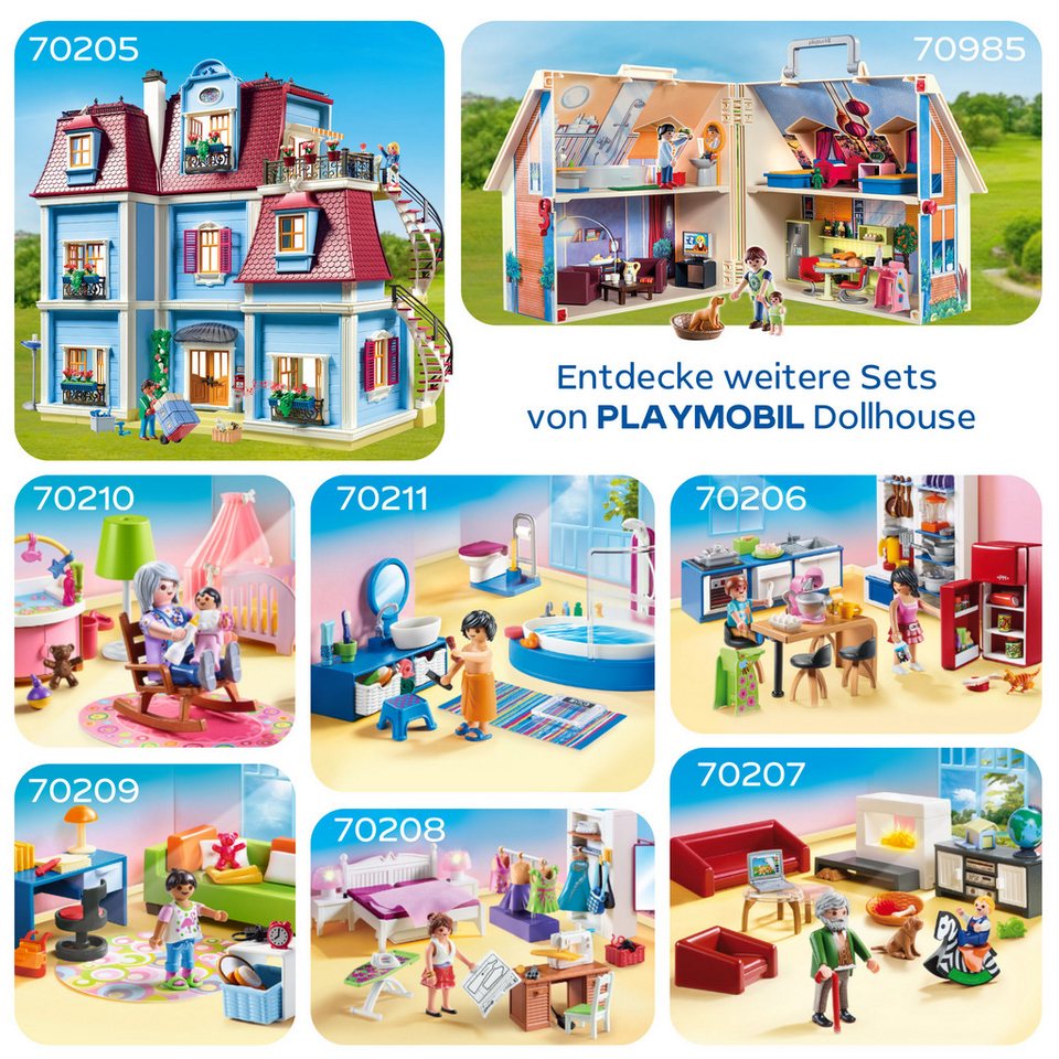 Playmobil® Mein Großes Puppenhaus (70205), Dollhouse Konstruktions-Spielset, (592 St), Made in Germany
