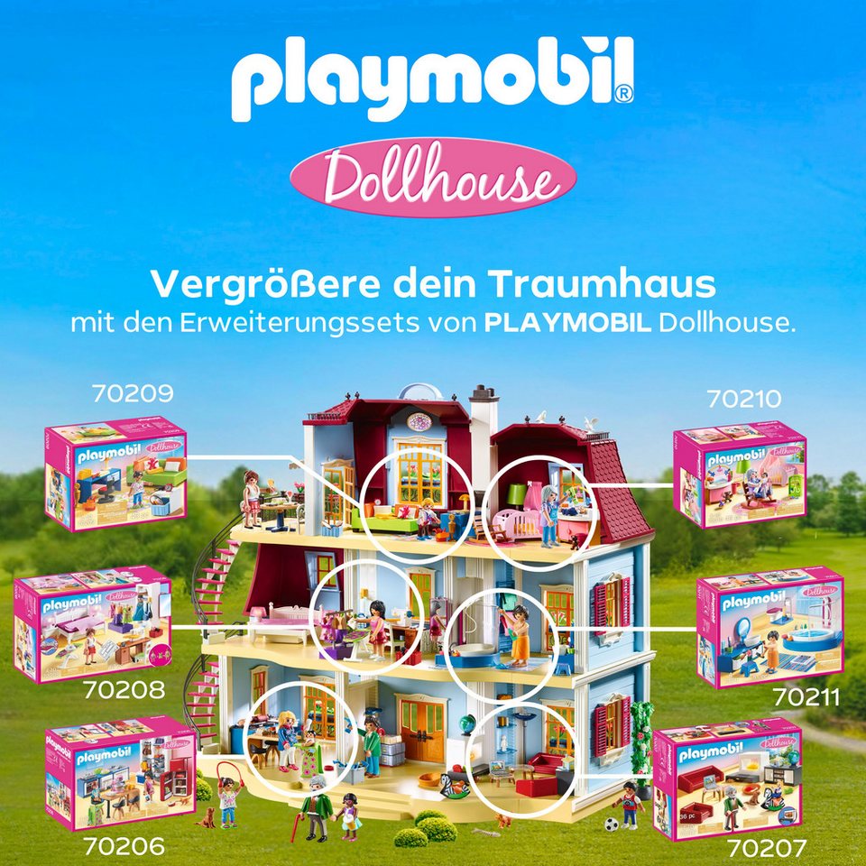 Playmobil® Mein Großes Puppenhaus (70205), Dollhouse Konstruktions-Spielset, (592 St), Made in Germany