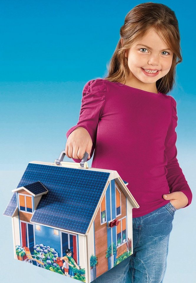 Playmobil® Mitnehm-Puppenhaus (70985), Dollhouse Konstruktions-Spielset, (64 St), Made in Europe