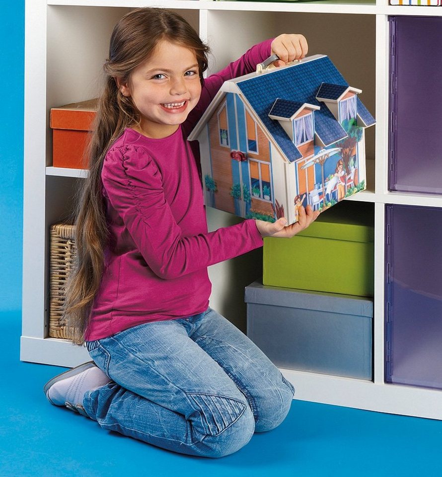 Playmobil® Mitnehm-Puppenhaus (70985), Dollhouse Konstruktions-Spielset, (64 St), Made in Europe